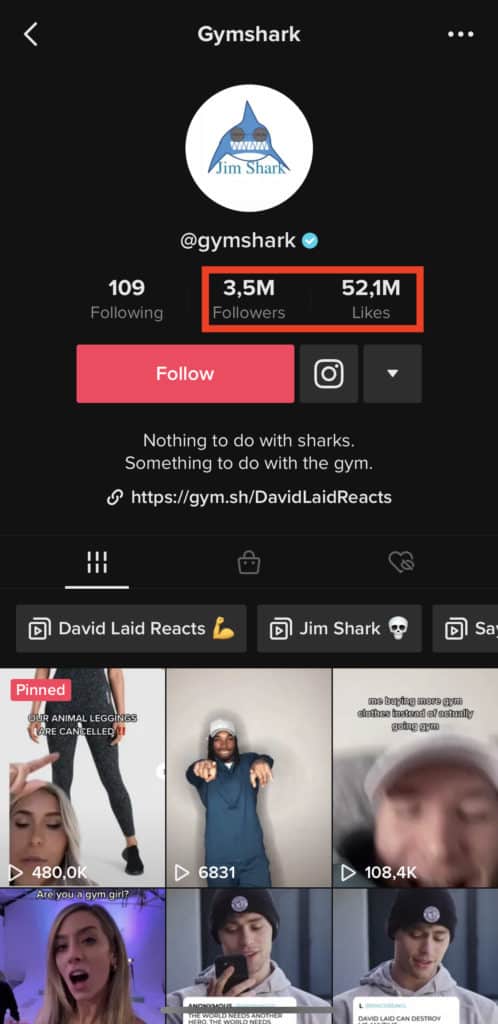 Gymshark TikTok