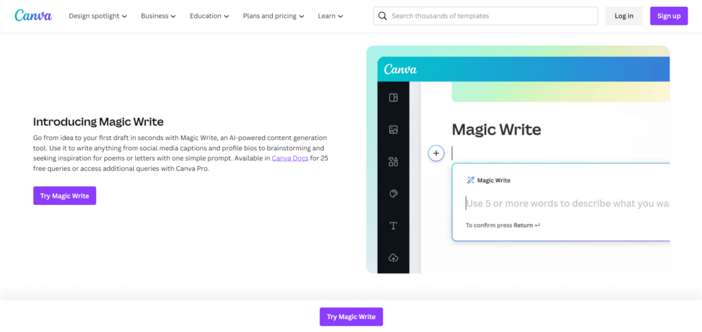 canva magic write