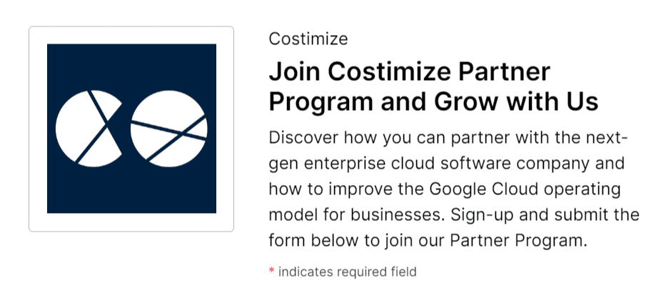 Costimize Affiliate Program