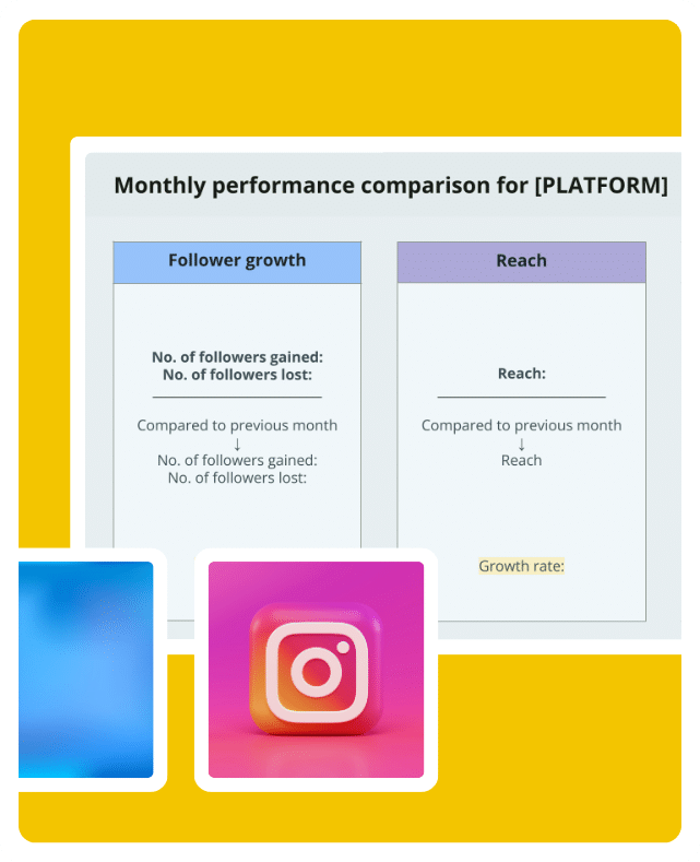 free social media report template by SocialBee