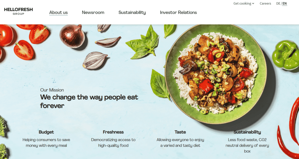 Hellofresh mission statement