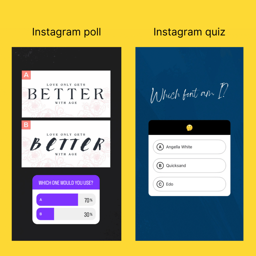 Instagram poll vs quiz