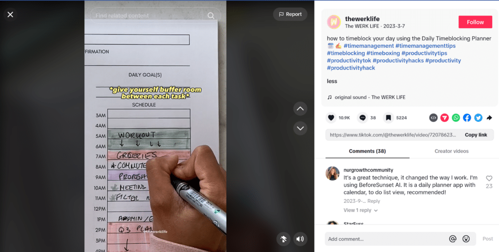 The Werk Life tiktok video