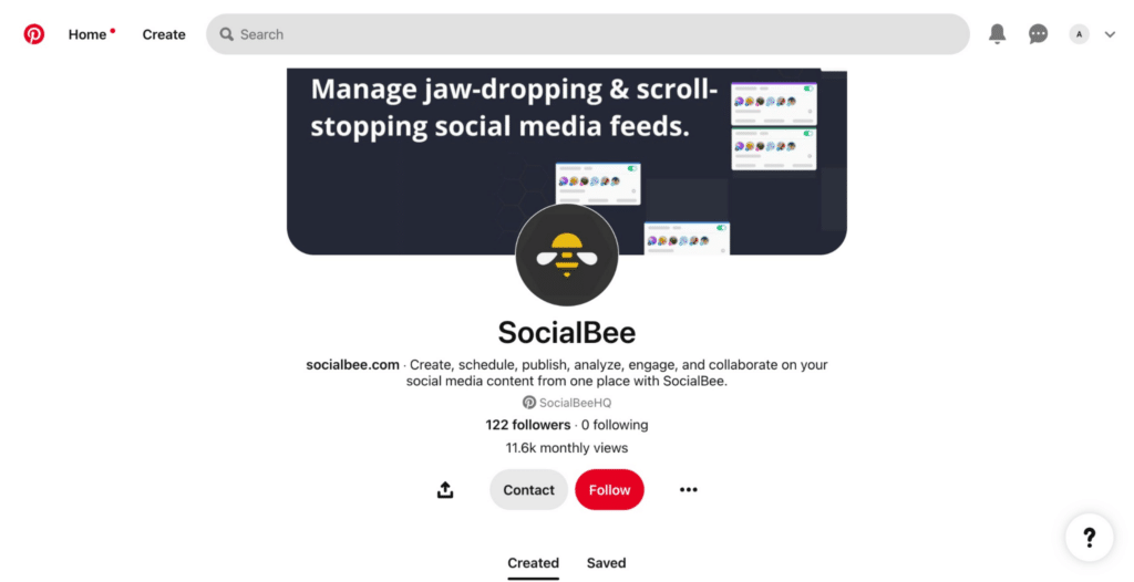 socialbee pinterest account