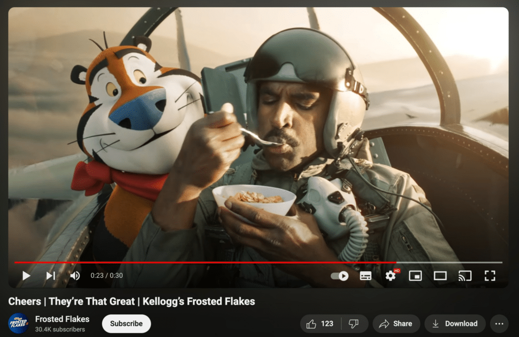 tony the tigger kellog video