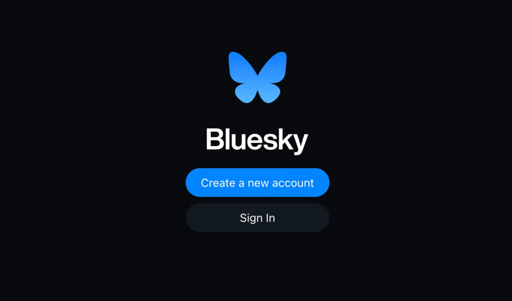 bluesky opening screen