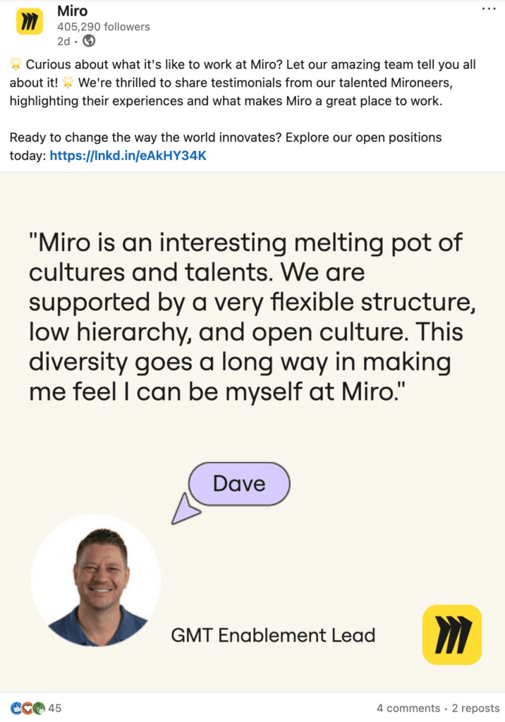 miro linkedin post