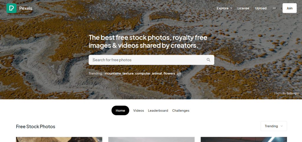 Pexels Website