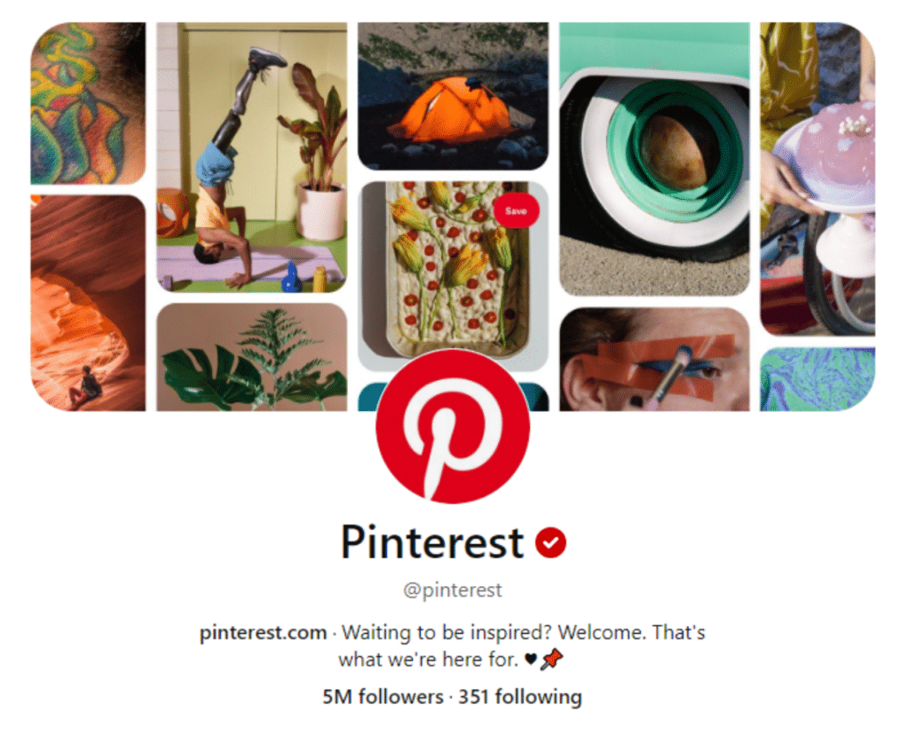 pinterest profile 