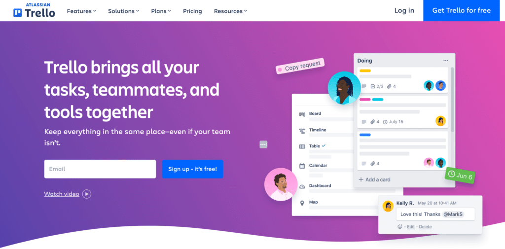 trello landing page